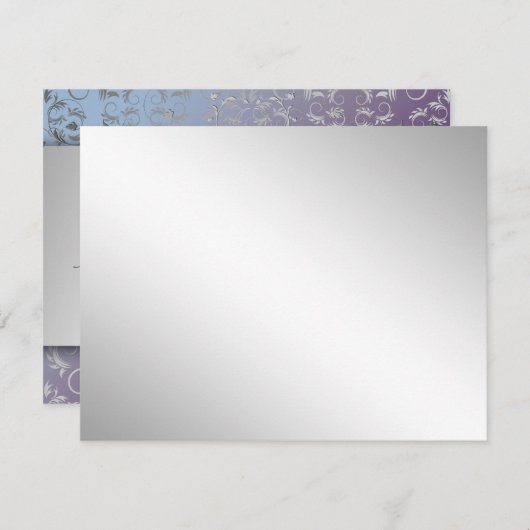 311銀の神のアジサイRSVPカード 出欠カード (正面/裏面)