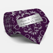 311銀の神のナスのタイの細字印刷 ネクタイ (ロール)