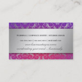 311銀は|の紫色の光輝の報酬の真珠を占います 名刺 (裏面)