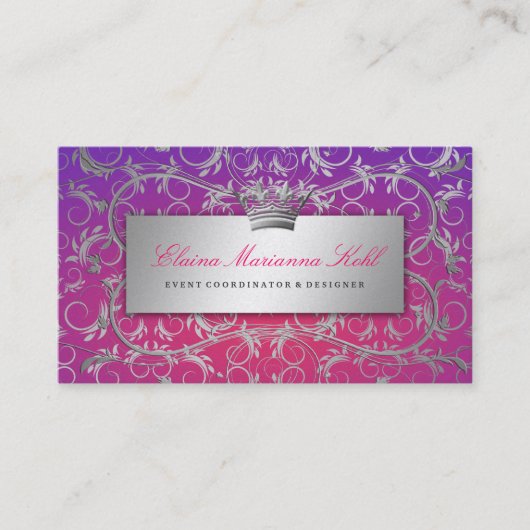 311銀は|の紫色の光輝の報酬の真珠を占います 名刺 (正面)