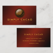 311高級なグルメ向きチョコレート 名刺 (正面/裏面)