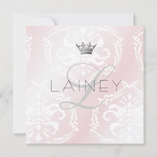 311魅力的なピンクのパーティー招待状 招待状 (正面)