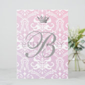 311魅力的なベビーピンク&薄紫 招待状 (スタンド正面)