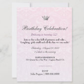 311魅力的なベビーピンク&薄紫 招待状 (裏面)