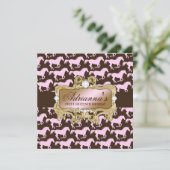 311魅力的な女性のカーボーイの誕生日の招待状 招待状 (スタンド正面)