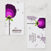 311魅力的な紫色の葱類|の白 名刺 (正面/裏面)