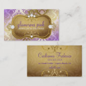 311魅力的な薄紫の優雅 名刺 (正面/裏面)