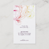 311鮮やかな群葉の火炎信号のナス 名刺 (裏面)