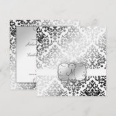 311-まぶしいダマスク|北極熊 招待状 (正面/裏面)