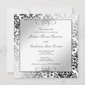 311-まぶしいダマスク|北極熊 招待状 (裏面)