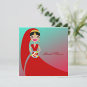 311-インディアン美しい|ブライダルシャワーターコイズドリーム 招待状 (スタンド正面)