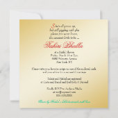 311-インドの美しさと花婿のブライズシャワー 招待状 (裏面)