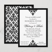 311 エボニー アイボリー ダマスク 招待状 (正面/裏面)