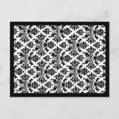 311 エボニー アイボリー ダマスク 招待状 (裏面)