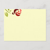 311-エレガントなローズの招待状 インビテーションポストカード (裏面)