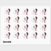 311 – カップケーキかわいこちゃん民族波毛 ラウンドシール (シート)