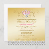 311-クイーン/一日|金ゴールド 招待状 (正面/裏面)