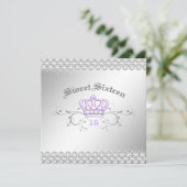 311-クイーン/一日|Sweet sixteen薄紫 招待状 (スタンド正面)