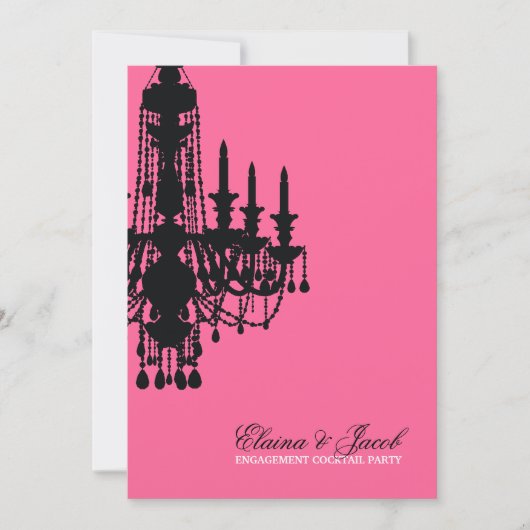 311-グリッツシャンデリア-招待状メタリックバラ 招待状 (正面)