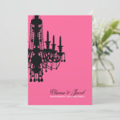 311-グリッツシャンデリア-招待状メタリックバラ 招待状 (スタンド正面)