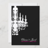 311-グリッツシャンデリア-招待状メタルシルバー 招待状 (正面)