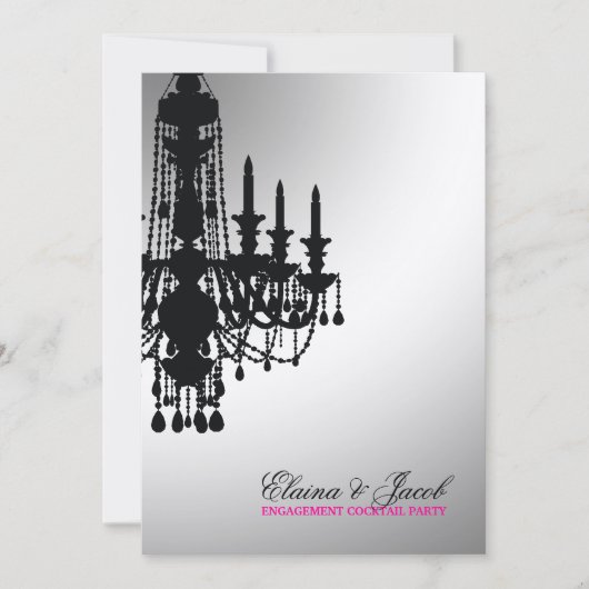 311-グリッツシャンデリア-招待状金属金ゴールド 招待状 (正面)