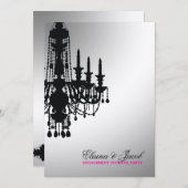 311-グリッツシャンデリア-招待状金属金ゴールド 招待状 (正面/裏面)