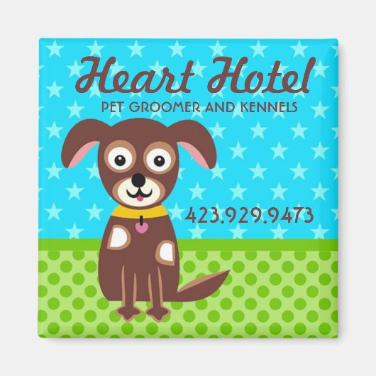 311-グルーミングケネルマグネット マグネット (正面)