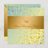 311-ゴールデンディバインブルーイエロースイート16 招待状 (正面/裏面)