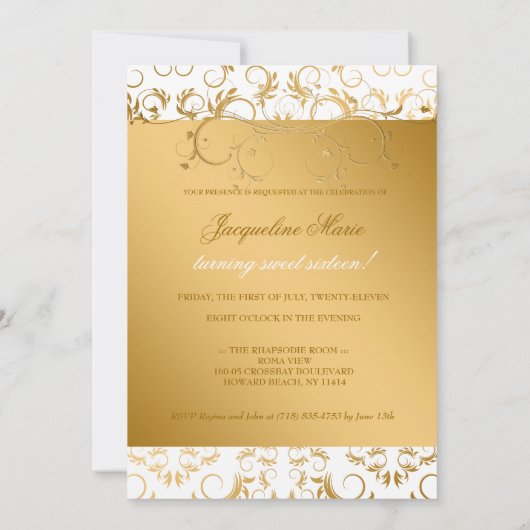 311-ゴールデンディバインホワイトデライトスイート16 招待状 (裏面)
