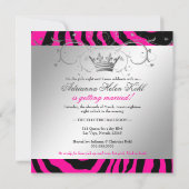 311-シルバーディヴィンホットピンクゼブラバチェロレッテ 招待状 (裏面)