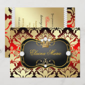 311 ジェットブラック チャオベラ チェリーサス バースデー 招待状 (正面/裏面)