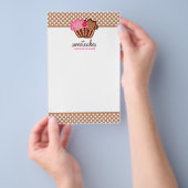 311 – スイートケーキカップケーキブラウンフライヤー チラシ (ハンドル)