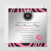 311-ゼブラ-ティークダイヤモンドn'キススイート16ピンク 招待状 (裏面)