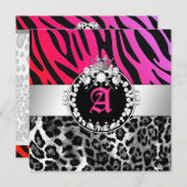 311-ゼブラ-レオティクダイヤモンドn'キススイート16 招待状 (正面/裏面)