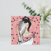 311-ダイヤモンド ゲイシャ | 桜の背景 招待状 (スタンド正面)