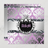 311-ダマスクきらめくクイーンレースンキスパープル 招待状 (正面/裏面)