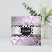 311-ダマスクきらめくクイーンレースンキスパープル 招待状 (スタンド正面)