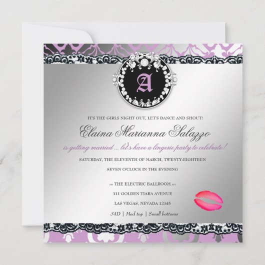 311-ダマスクきらめくクイーンレースンキスパープル 招待状 (裏面)