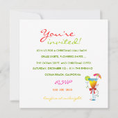 311-トロピカルパラダイスクリスマスワイルドサンセットルアウ(ハワイ式宴会) 招待状 (裏面)