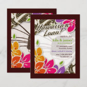 311 ハワイアン ヘブン ご招待 | ブラウン 招待状 (正面/裏面)