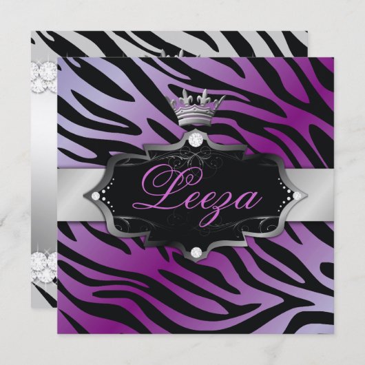 311-バロックプリンセスプレミアムメタリック 招待状 (正面/裏面)