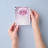 311 – ピンクデザイン |薄紫 チラシ (手)