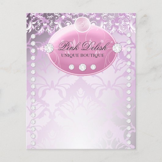 311 – ピンクデザイン |薄紫 チラシ (正面)