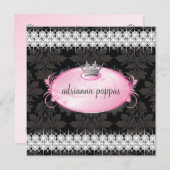 311-ピンクデライトダイヤモンド招待状 招待状 (正面/裏面)