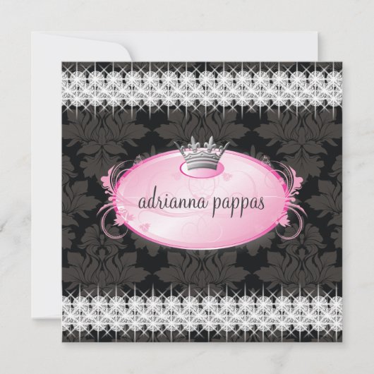 311-ピンクデライトダイヤモンド招待状 招待状 (正面)