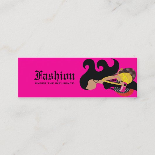 311- ファッショニスタモニカのラベル スキニー名刺 (正面)