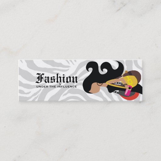 311- ファッショニスタモニカのラベル スキニー名刺 (正面)