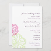 311-フラワーフラッター招待状 | パープル 招待状 (裏面)