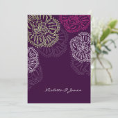311-フローラフラット招待状|紫 招待状 (スタンド正面)